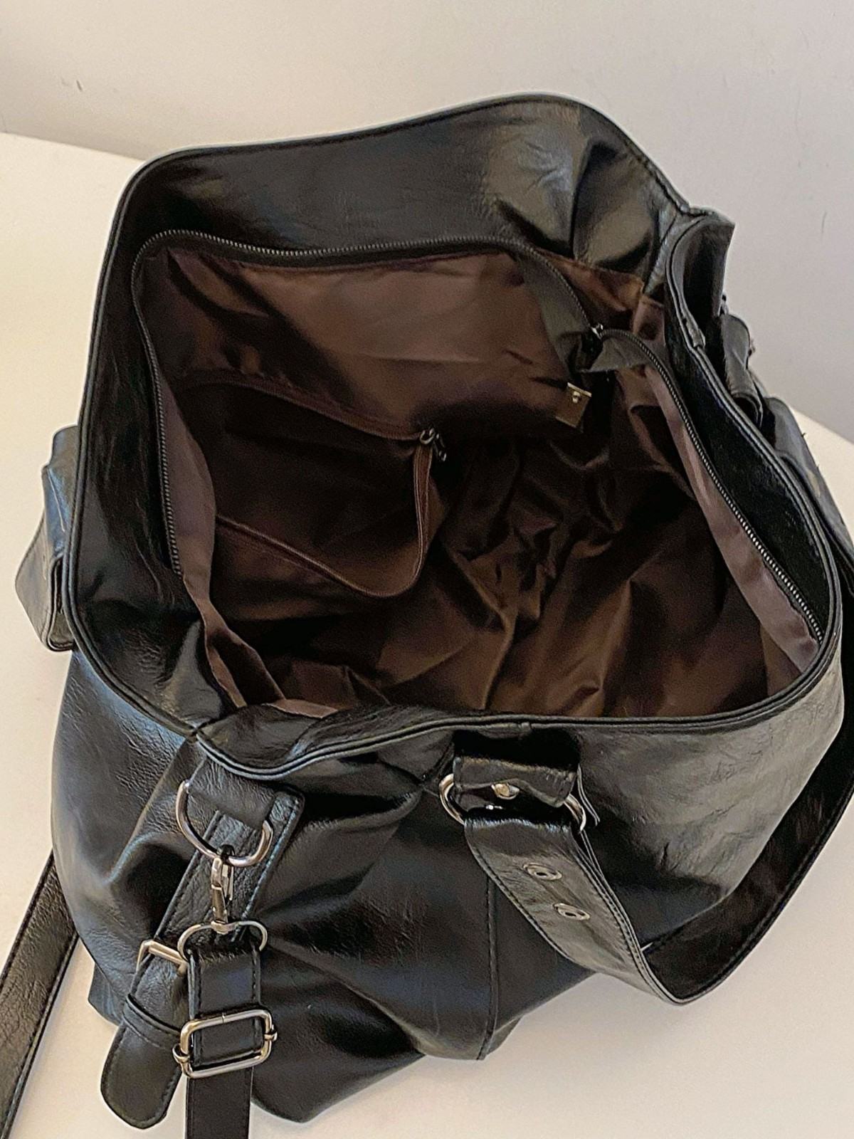Cross-border Foreign Trade Tote Bag 2025 New Retro Handbag, Korean Version Large Capacity, Fashionable And Simple Single-shoulder Crossbody Bag