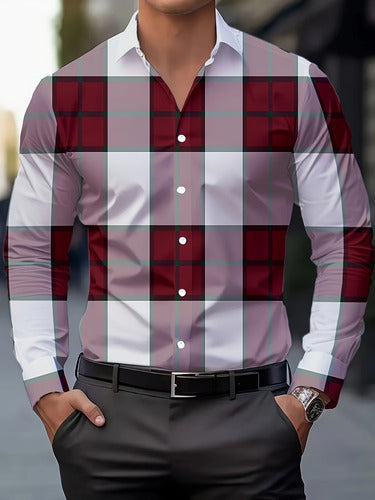Mens 3D-printed Breathable Fashion Casual Shirt