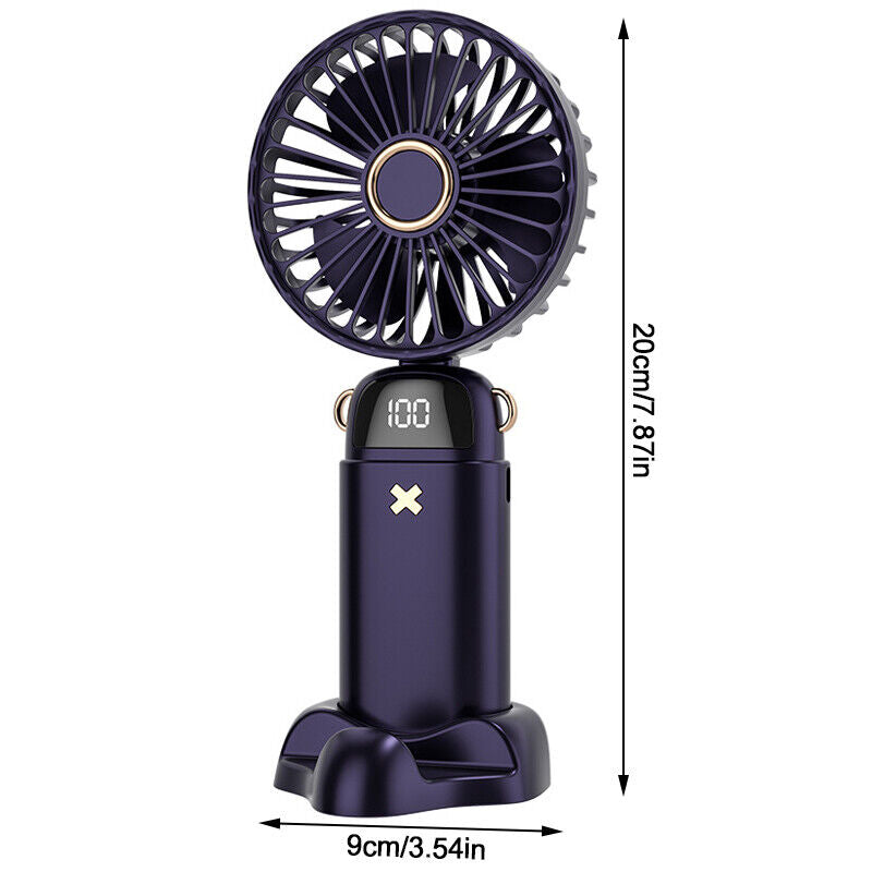 Portable Hand-held Fan Mini Folding Desk Fan Cooler Cooling USB Rechargeable