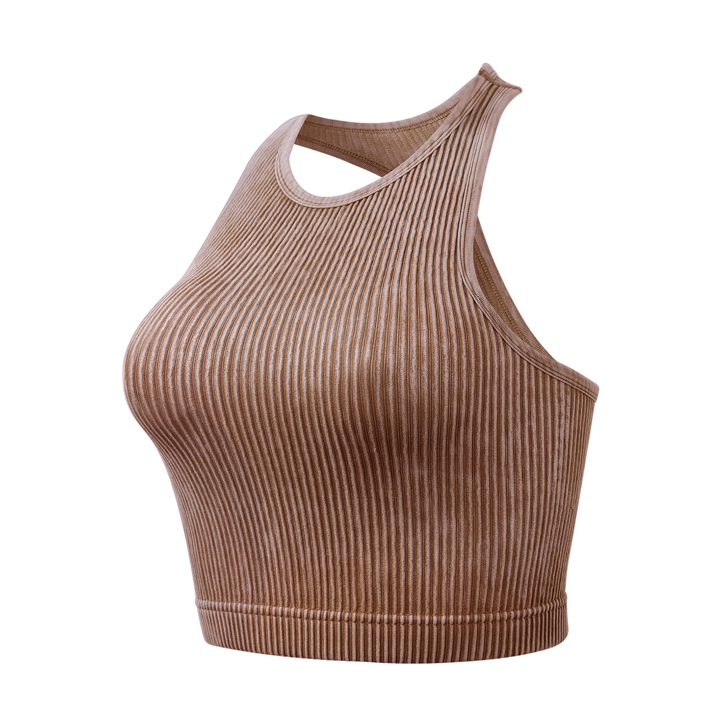 Women's Solid Color Short Thread Beauty Back Yoga Vest