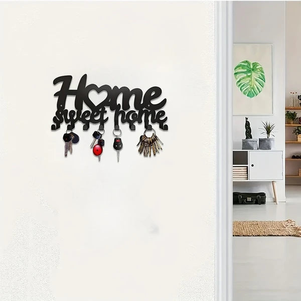 CIFbuy Matte Black Key Holder Rustproof Iron Wall Storage Decor - TikTok, Temu Pick-up Service