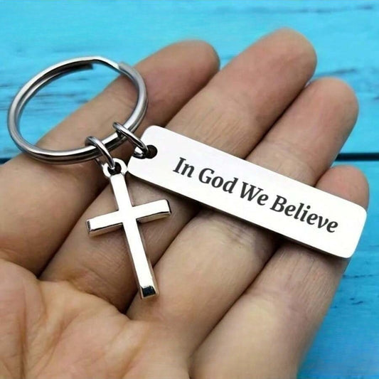 Best-selling Engraved Jewelry Cross Keychain For Bags