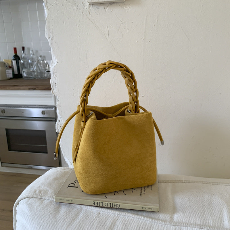 Korean Ins Matte Stitching Premium Affordable Luxury Fashion Suede Crossbody Bag