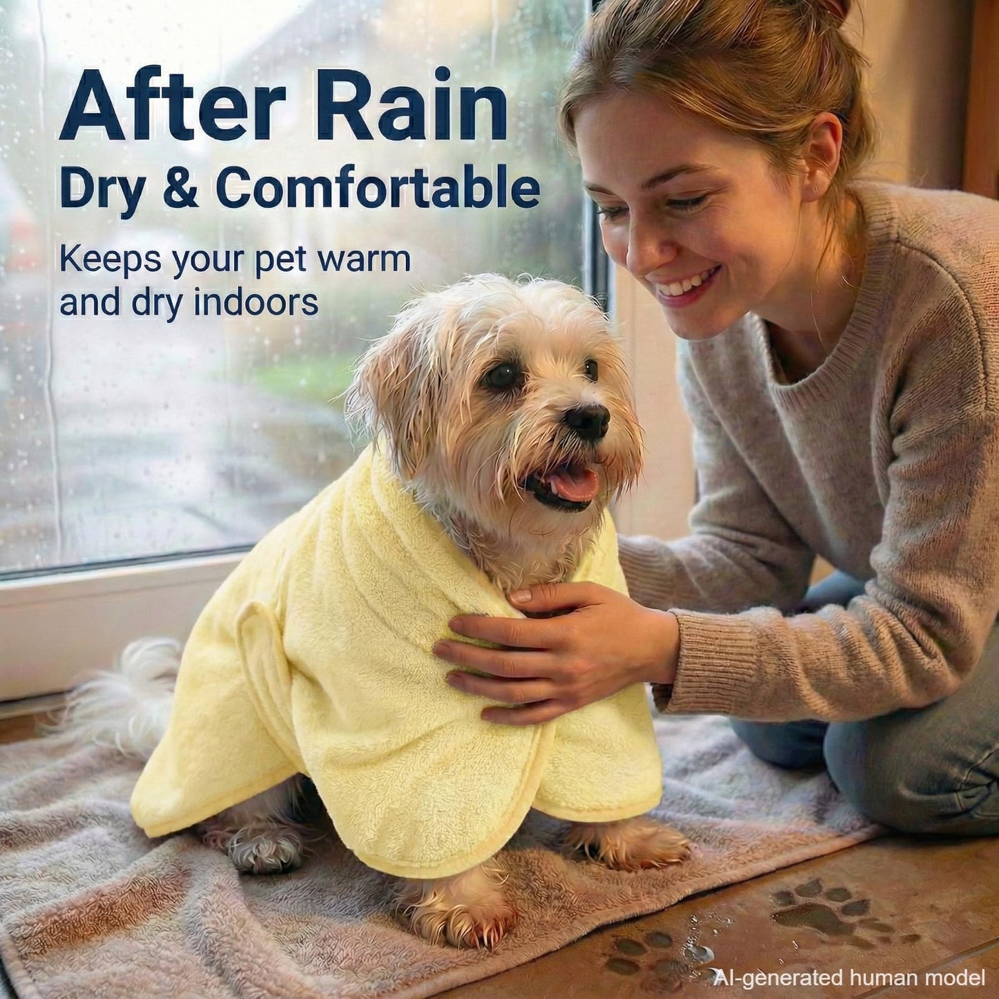 Dog Bathrobe Super Absorbent Towel For Small Dogs Cats Fast Drying Dog Robe Coat With Hood Puppy Cat Bath Towel Wrap Pet Grooming Supplies After Shower