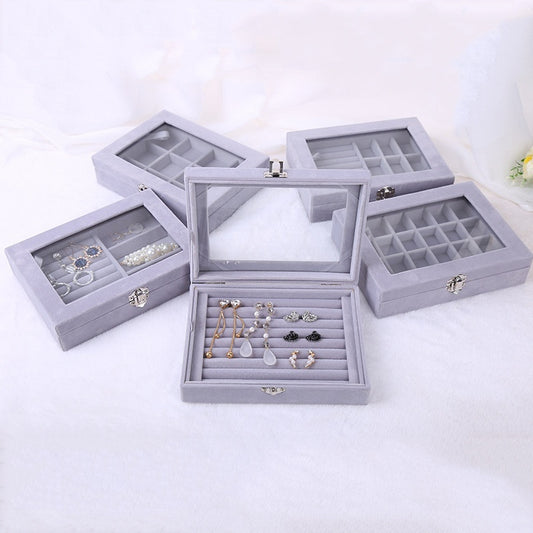 Portable Accessories Storage Box Dustproof Purple
