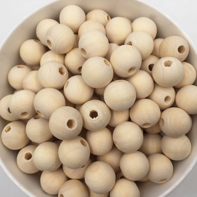 Wooden Bead Handmade Wood Color Theaceae Round Beads Ornament Accessories