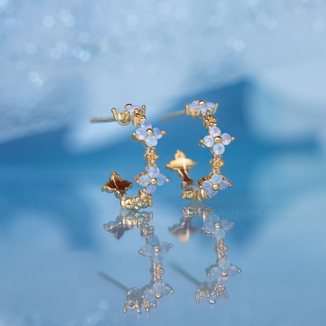 Flower Earrings With Picks And Drills