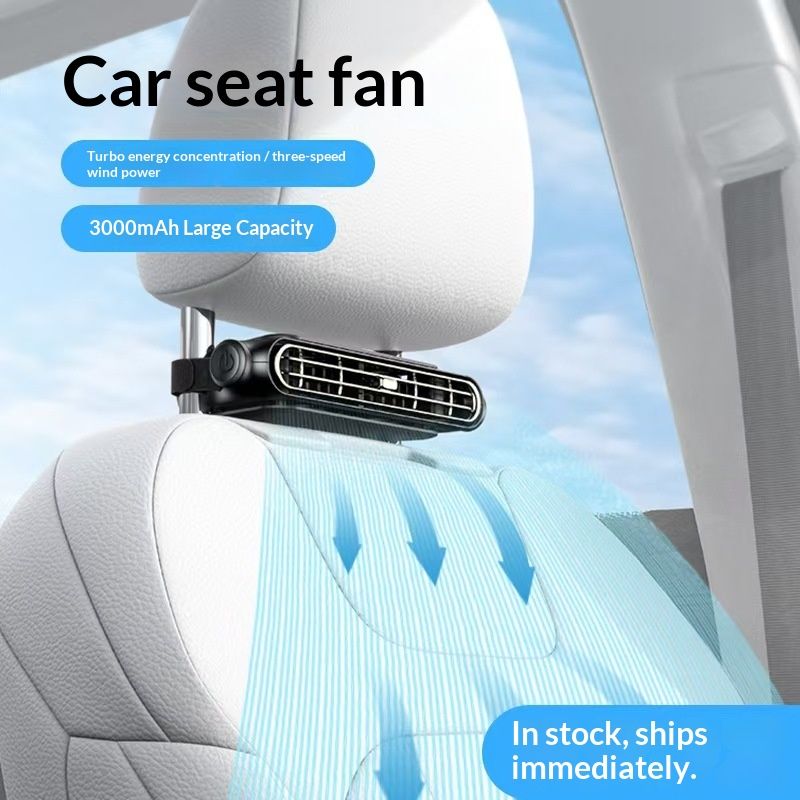 USB-charged Car Rear-seat Cooling Fan