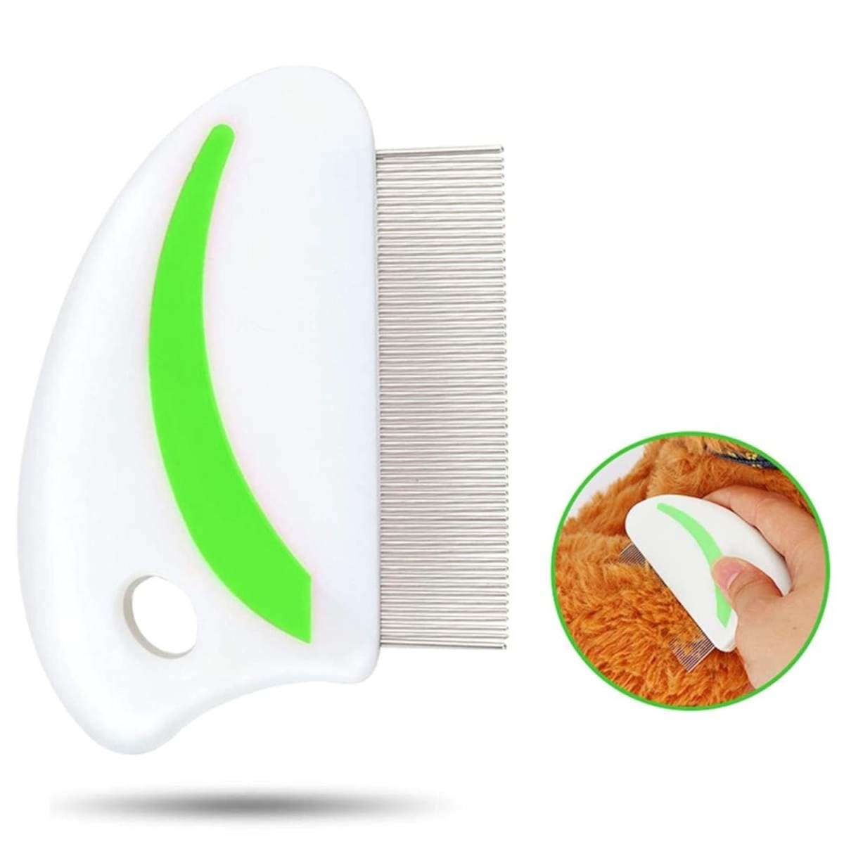 Professional-Grade Pet Grooming Combs For Dogs And Cats - Includes Flea And Lice Comb With Rounded Teeth, Tear Stain Remover And Dematting Tool - Suitable For All Sizes Of Pets