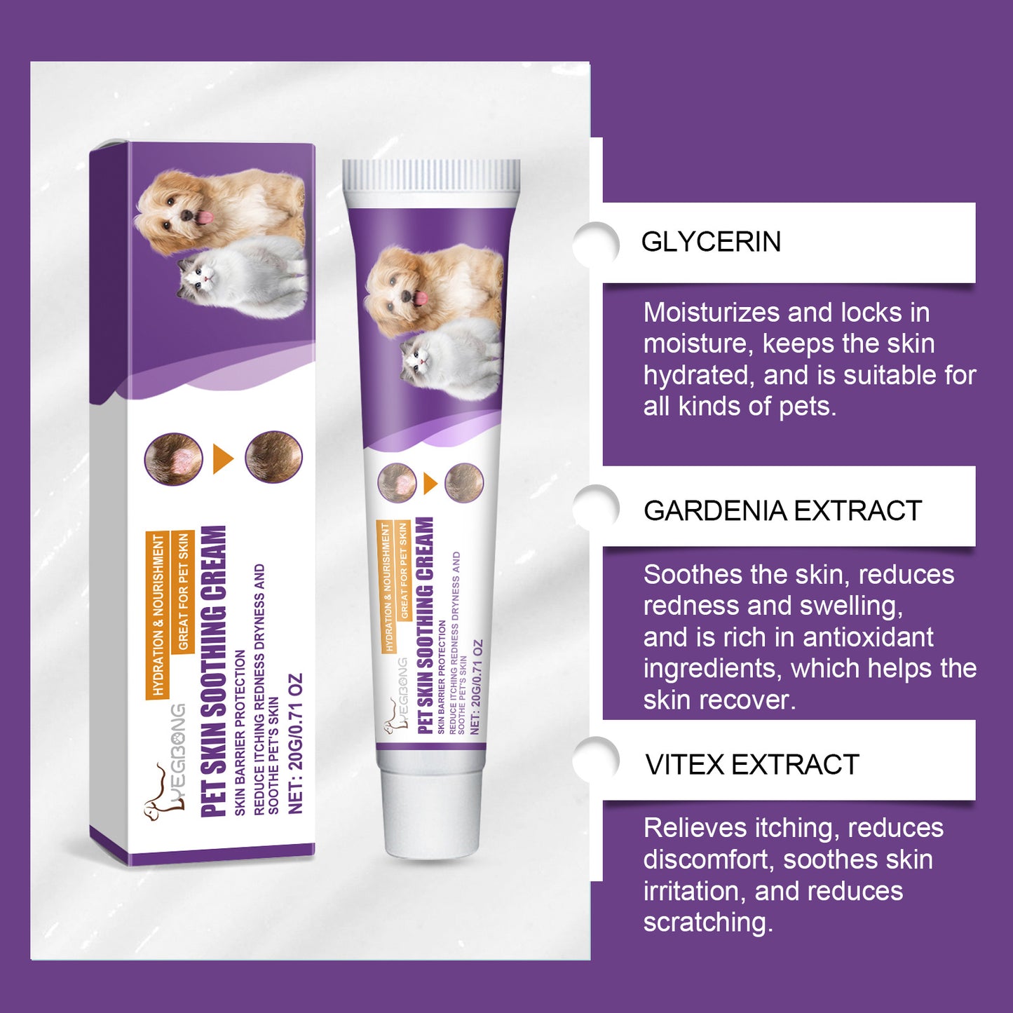 Gentle Natural Pet Skin Care Soothing Cream