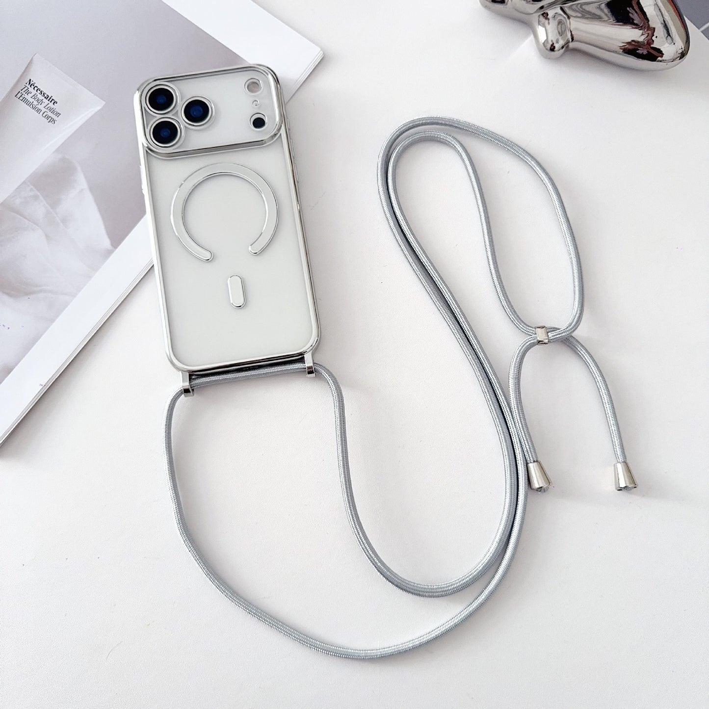 Magnetic Wireless Charging Lanyard Phone Case