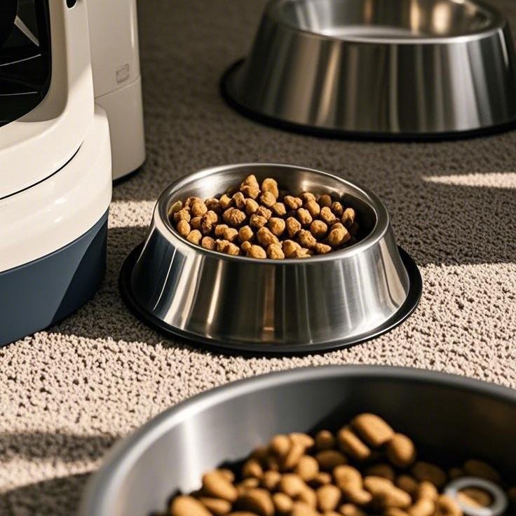 Tip-proof Non-slip Pet Supplies Stainless Steel Dog Bowl And Cat Bowl