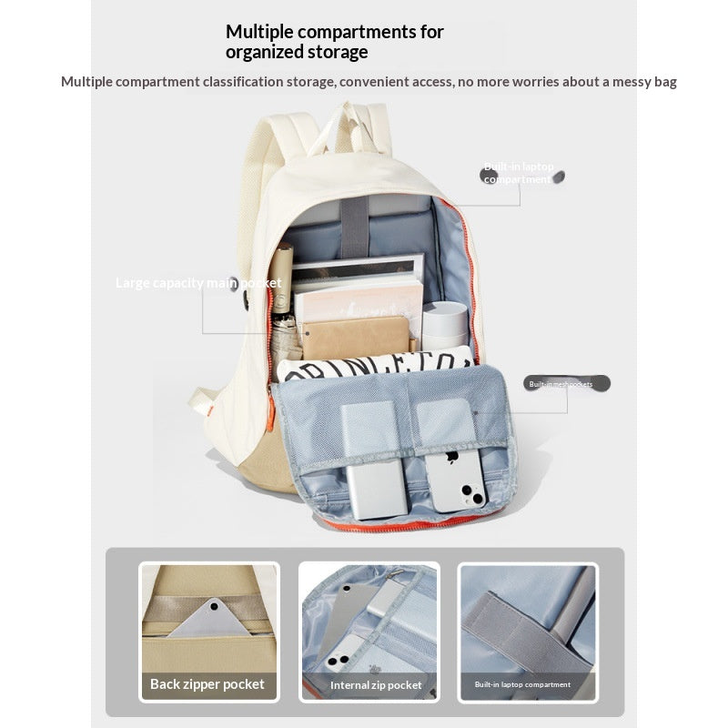 New Style College Computer Backpack Minimalist Travel Daypack For Men