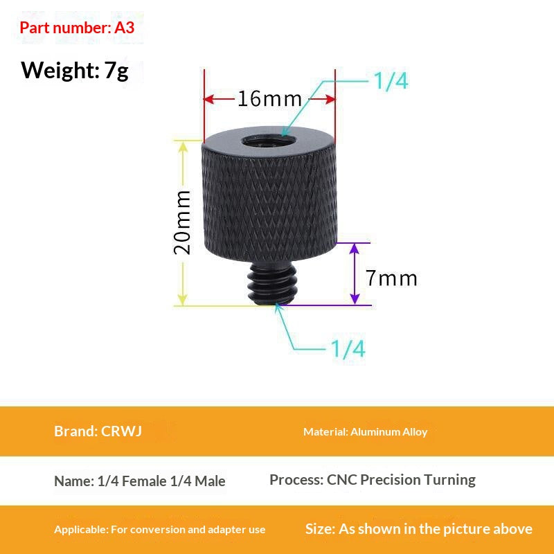 14 To 38 Camera Screw M4 M5 M8 M10 M12 Aluminum Tripod Head Photography Equipment Accessories
