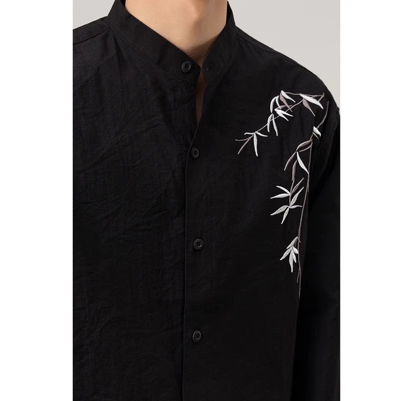 Korean-style Loose-fit Short-sleeve Shirt For Men