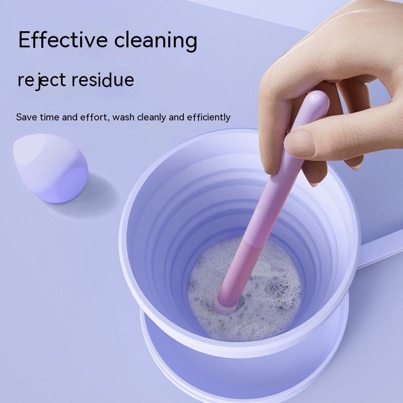 Silicone Washing Cup Makeup Foldable And Portable Beauty Tools Cleaning Device