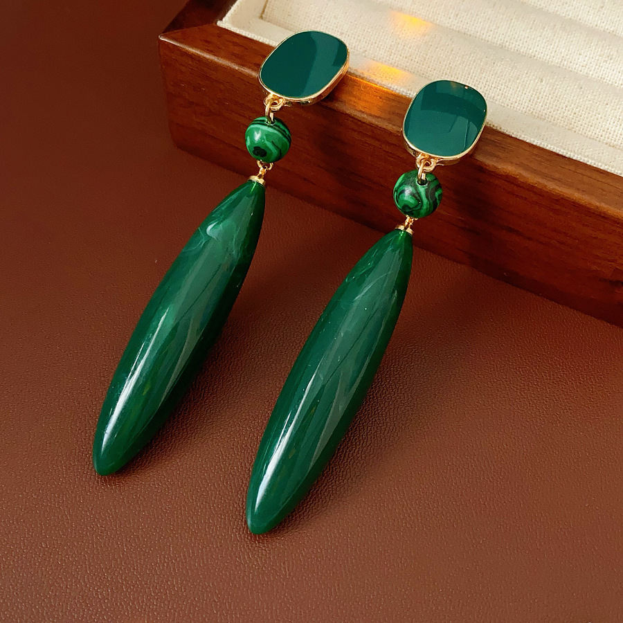 Trendy Retro Rhinestone Fringe Earrings For Women S925 Silver Post Rhombus All-match Gift