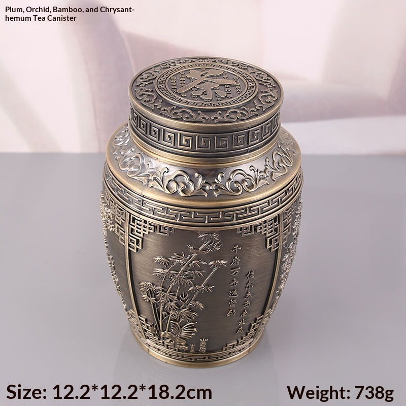 Creative Metal Tea Canister For Home Living Room