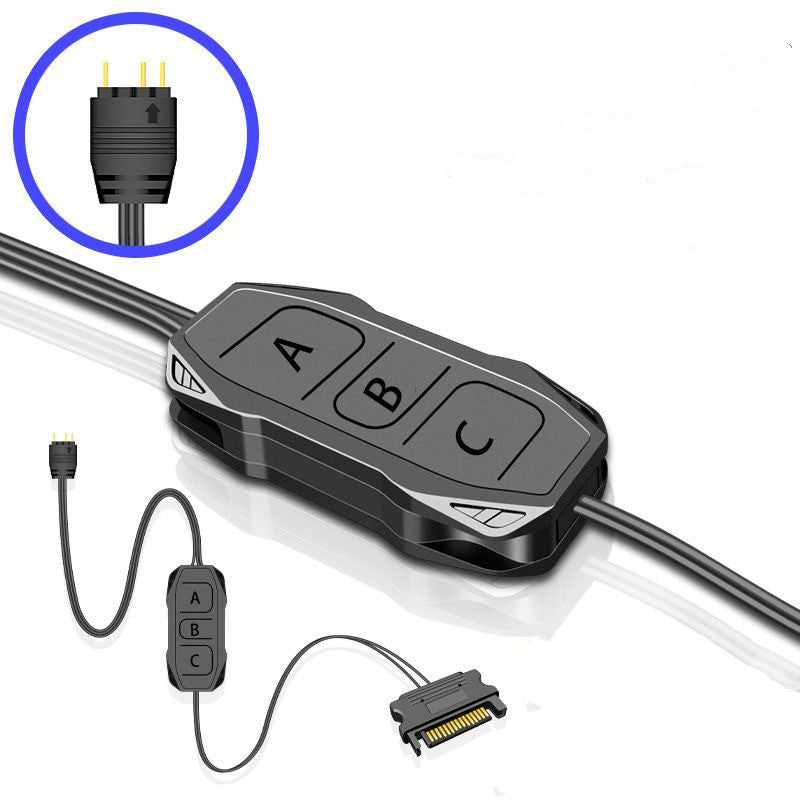 Computer Rgb Water Cooling Fan Shengguang Synchronous Line Concentration Controller Two-in-one