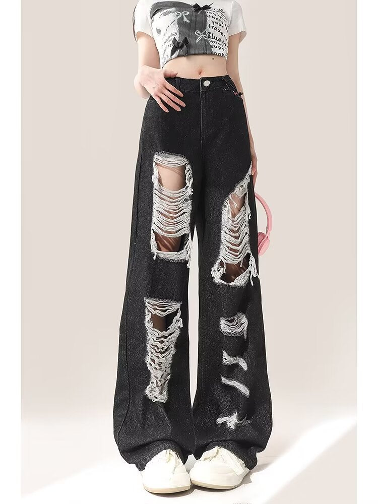 Womens Summer New Arrival Stylish Ripped Denim Jeans