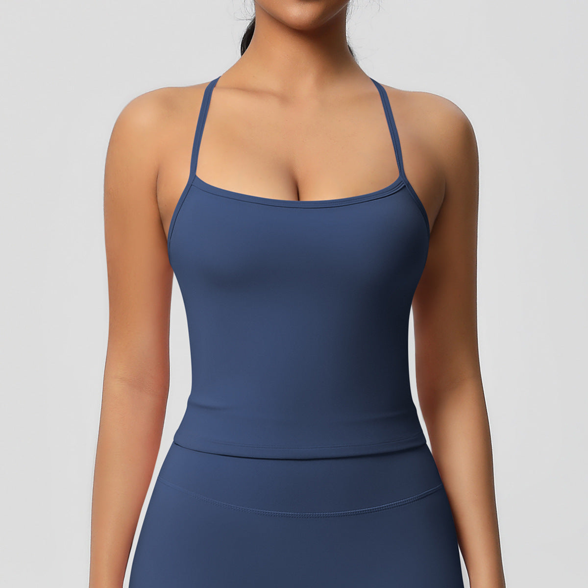 Double-sided Brushed Pure Color Tight Beauty Back Exercise Vest