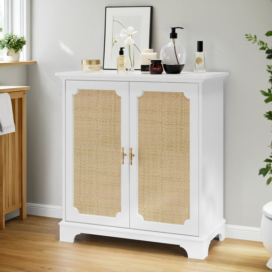 Sideboard, Buffet, Wine Cabinet With Rattan Decorative Doors, Kitchen Buffet, Console Table, Decorative Cabinet For Hallway, Entrance Area And Living Room