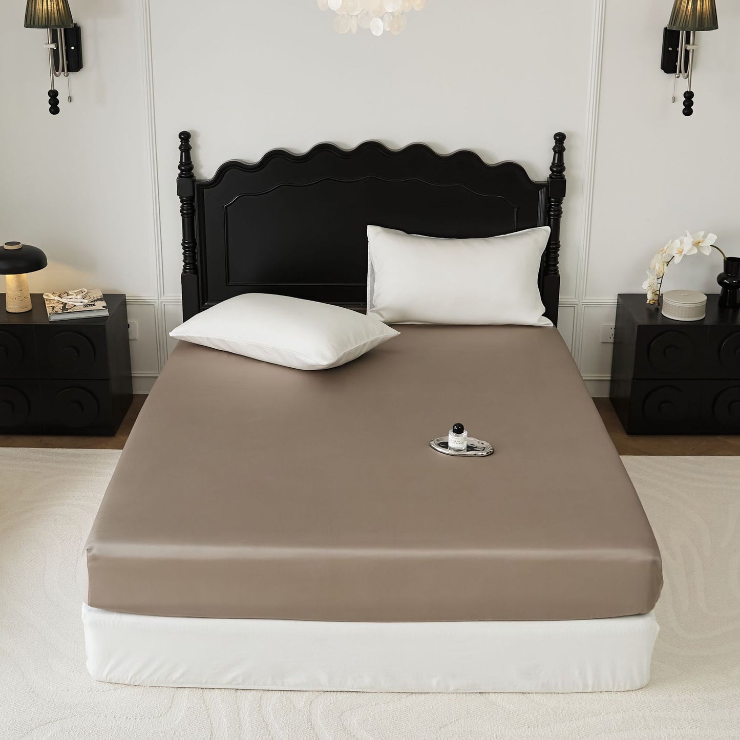 Cooling Solid-color Pillowcase Single Bed Sheet And Fitted Sheet