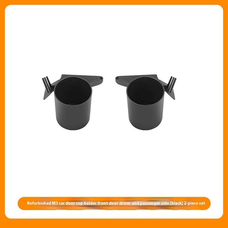 ModelY3 Tesla Car Door Water Cup Holder Storage Box Stopper Cup Saucer Pad Accessories