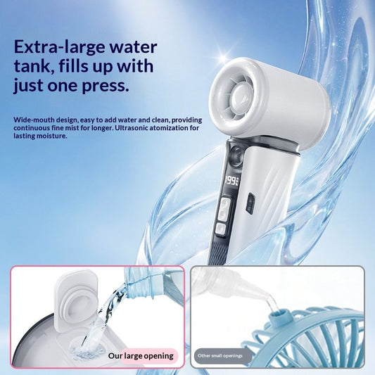 High-speed Mini Fan For Outdoor Cooling And Hydration