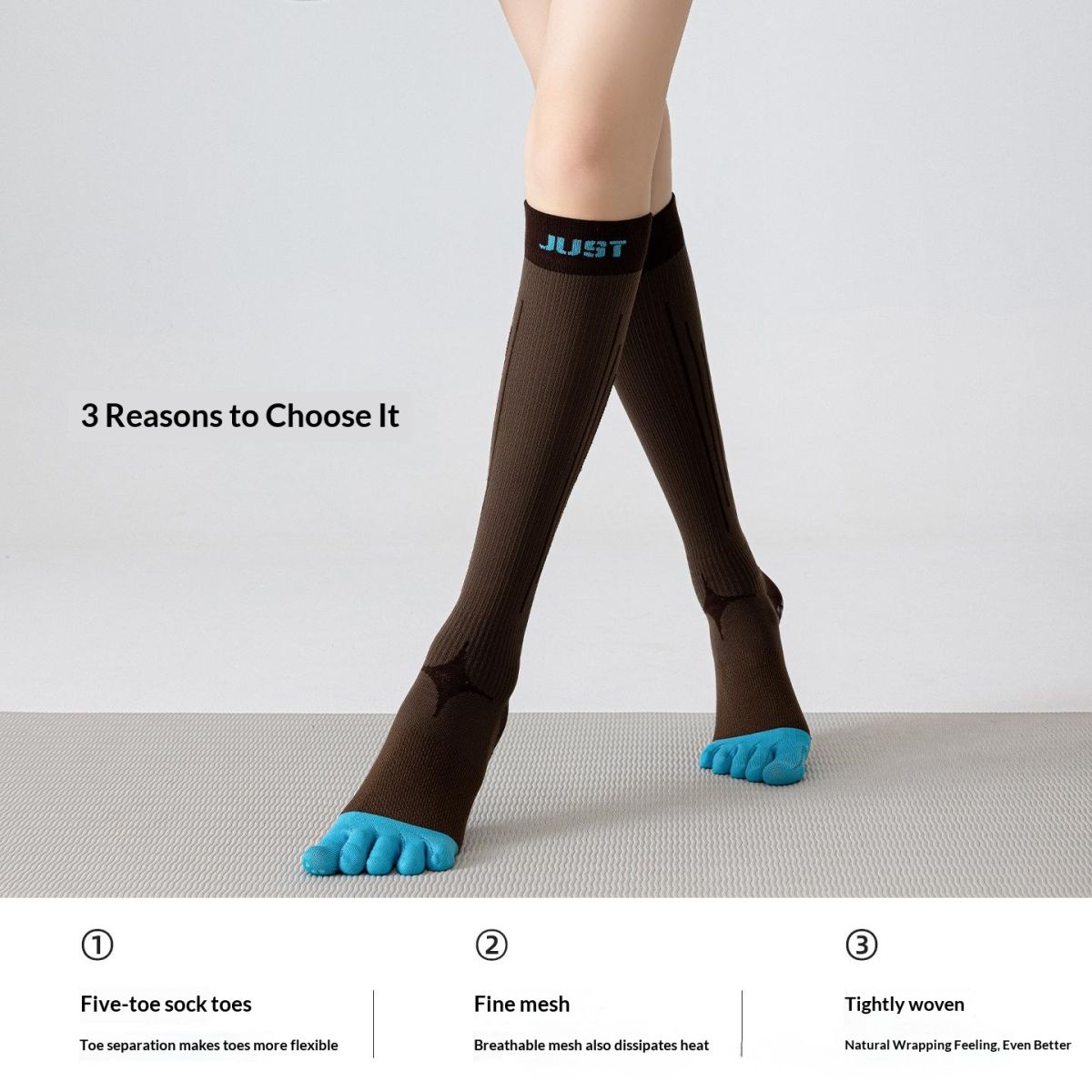 Womens Five-finger Socks For Sports And Yoga Quick-drying