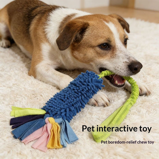Pet Plush Teething And Teeth Cleaning Chew Resistant Rope Dog Interactive Boredom Busting Pet Toy