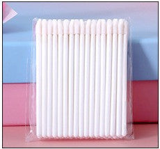 Fishing Rod Lip Brush Flocking Lipstick Makeup Brush Solid Lip Lacquer Brush Cotton Swab 50PCS