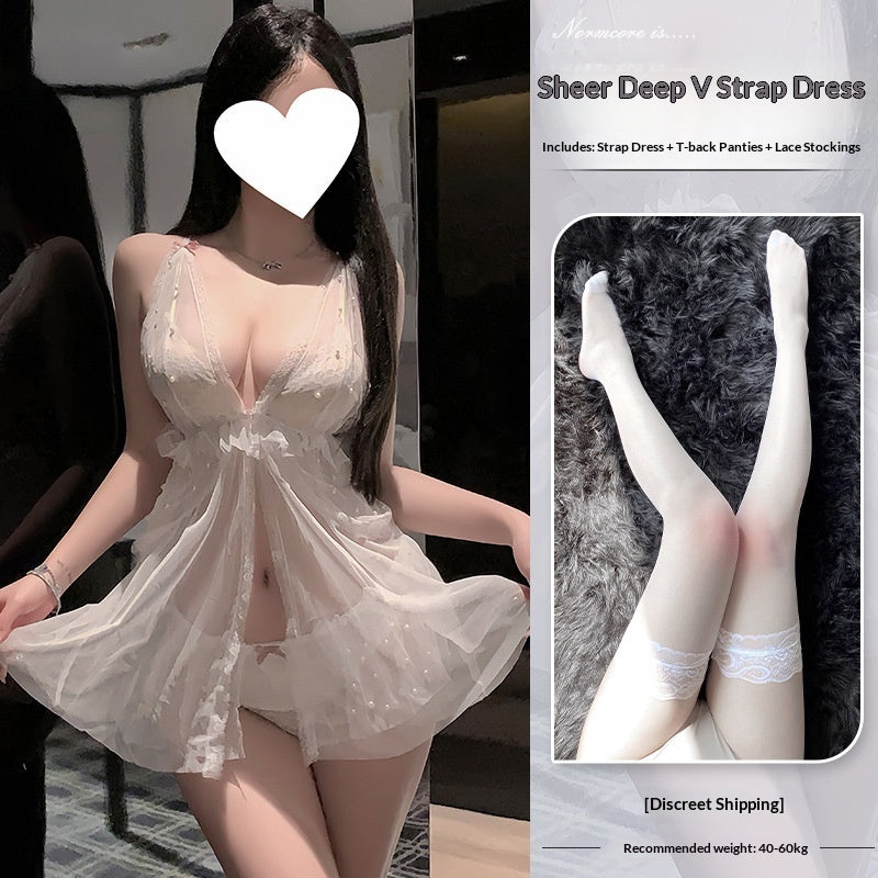 Duomila Best-Selling Mesh Lingerie Nightgown