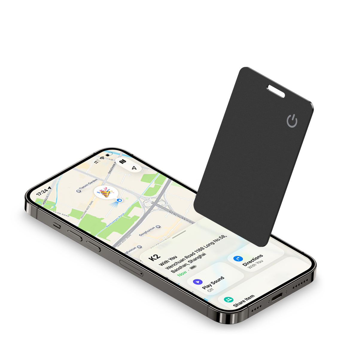 Smart Card Tracker For Find My, Anti-Lost Locator IP68 Waterproof Built-in Speaker, 90-Day Battery Life, Ultra-Slim Wallet Tracker
