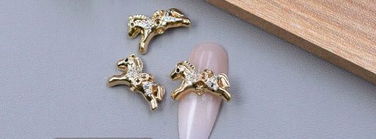 Copper-inlaid Zircon Metal Nail Art Rhinestone Accessories