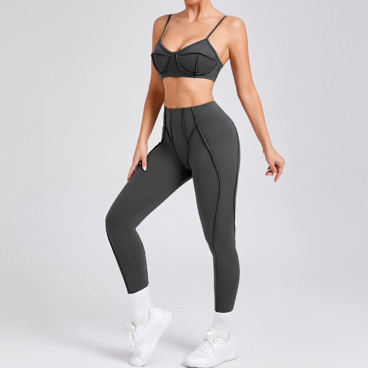 European And American Brushed Body-hugging Suit Sports And Leisure Yoga Clothes