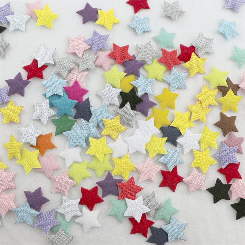 13cm Flocked Fabric Star Accessories For Clothing Trimmings And Accessories
