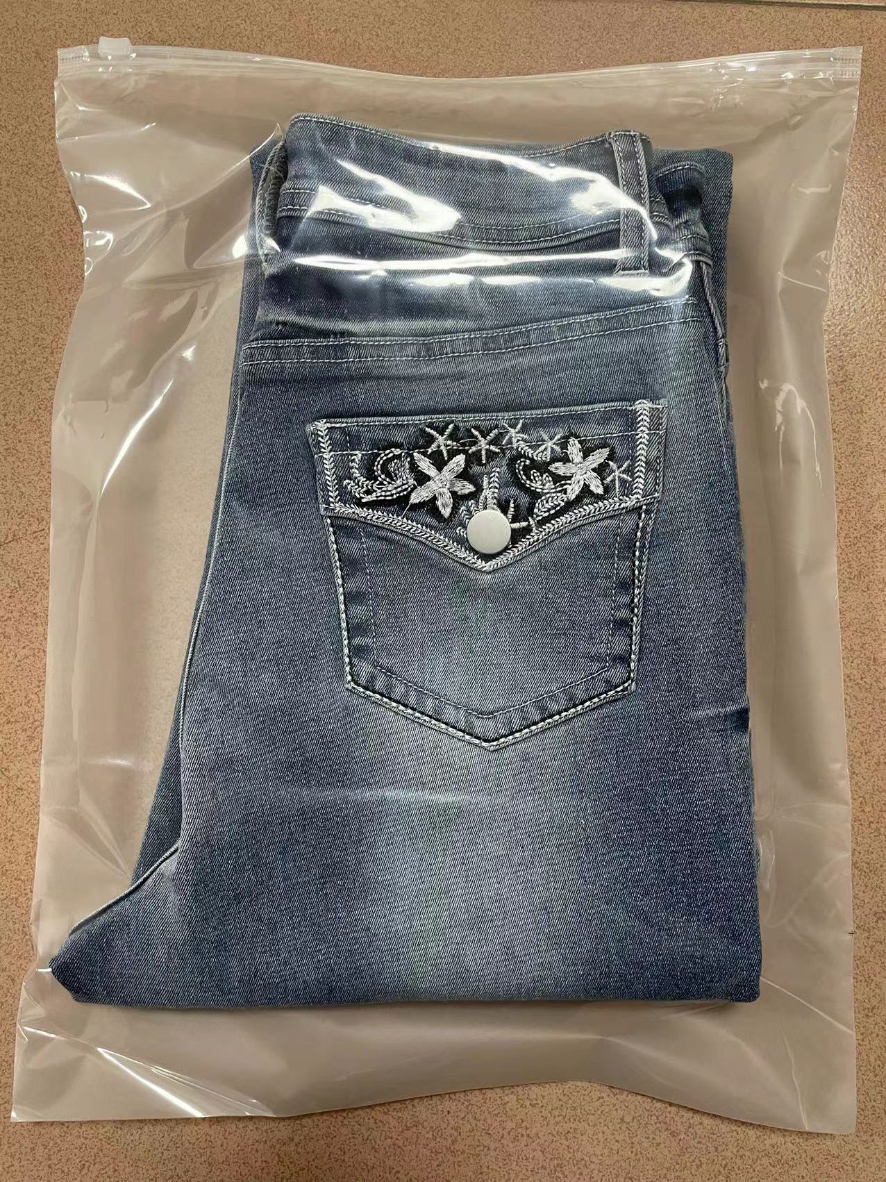 Beauty Clothing Slim Fit Stretch Slimming Versatile Embroidered Jeans Skinny Pants