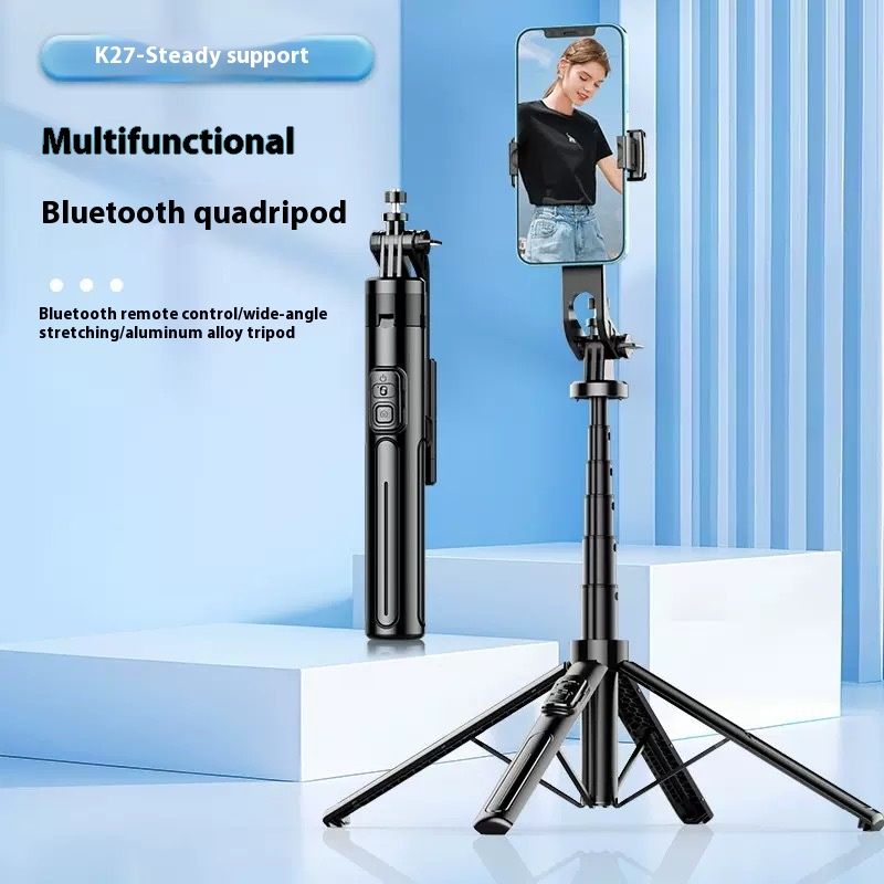 K27 Selfie Stick Mobile Phone Universal Bluetooth Quadripod Shelf
