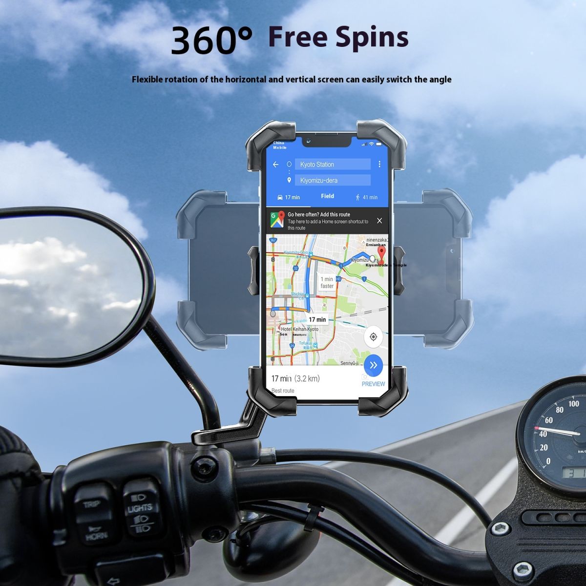 Outdoor Bicycle Fixed Mobile Phone Bracket Universal