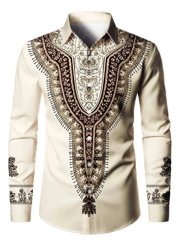 Mens 3D-printed Breathable Fashion Casual Shirt