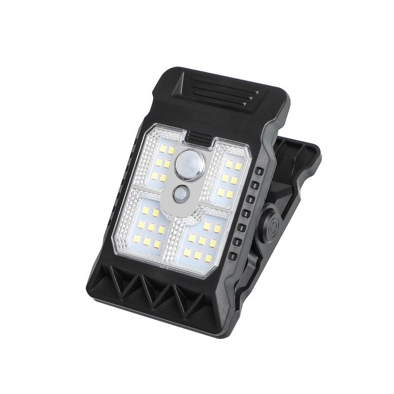 Portable Outdoor Patio Human-Body-Sensing Solar-Powered LED Wall Light