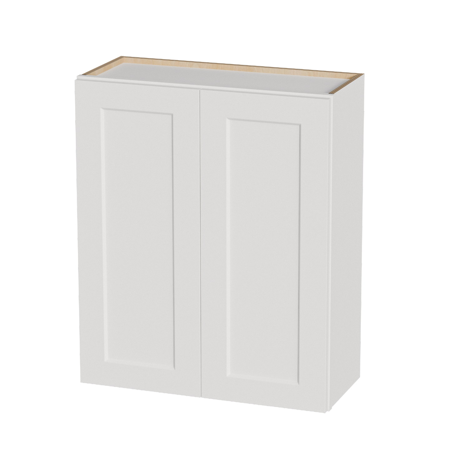 White Shaker Solid Wood Wall Cabinet With Soft-Close Doors, Adjustable Shelves - 30  Double Door Storage For Kitchen, Bathroom, Laundry, Garage  Easy Assembly, 30 W X 12 D X 30 H