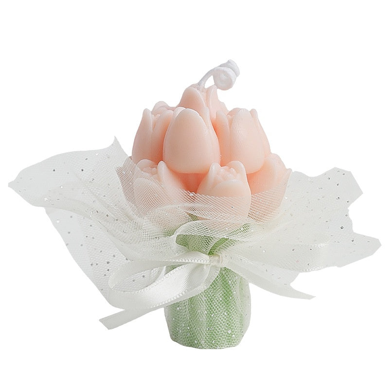 Tulip Bouquet Scented Candle Gift Item