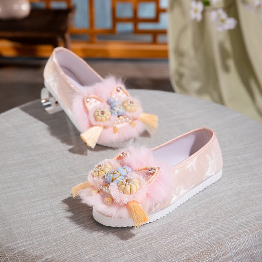 Cute And Interesting Traditional Chinese Lion Dance Handmade New Chinese-style Folk Costume Tiger-head Shoes For Women Of Adult Size, Suitable For Summer 2026, For Home Wear, Outdoor Sandals, Single S