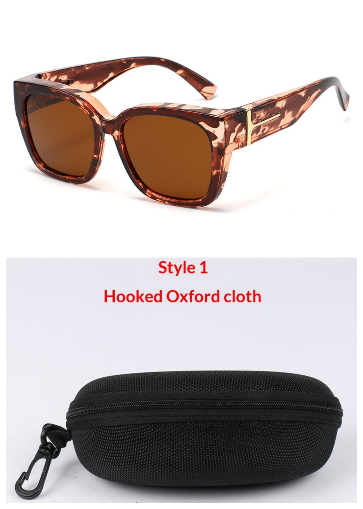 Korean-style Oversized Myopia Glasses With A Leopard Print For A Premium Look