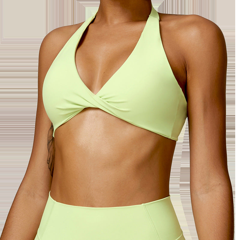 Breathable Halter Beauty Back Yoga Bra Tight