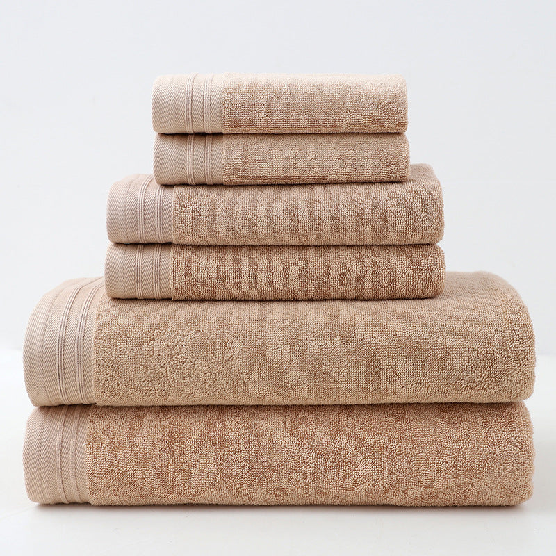 6-Piece Pure Cotton Bath Towel Set All-Cotton Towel Set