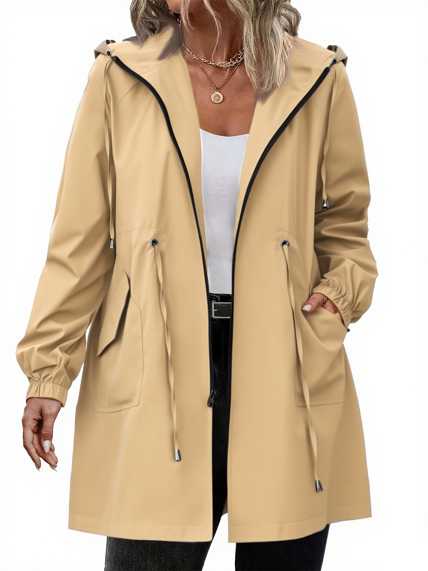 Plus-size Womens Outdoor Sportswear Lightweight Windbreaker