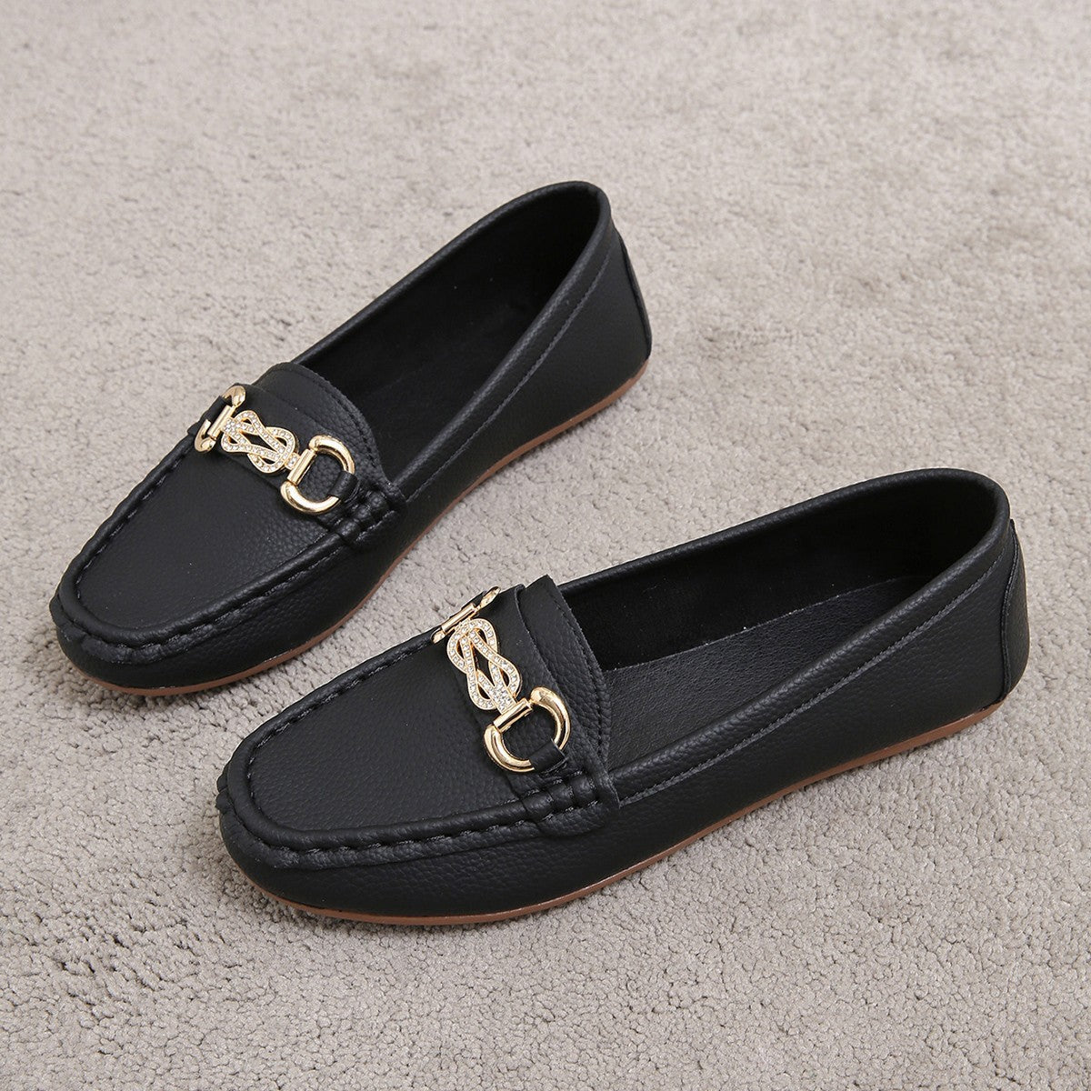 New Springautumn Korean-style Round-toe Slip-on Loafers